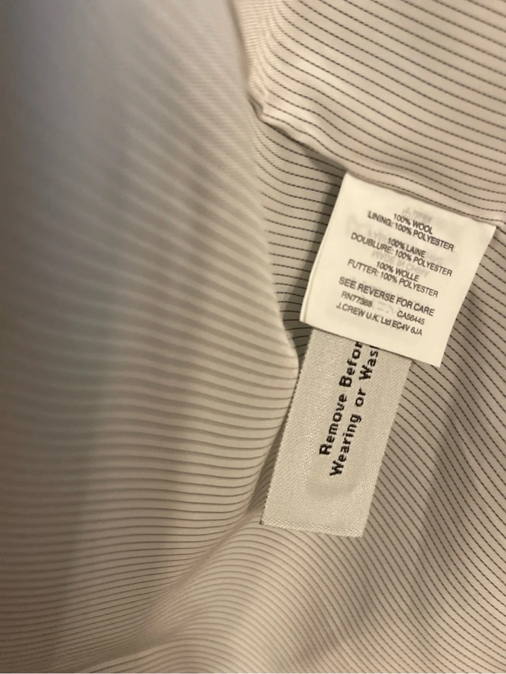 J. CREW Ladies Double Breasted Long Wool Coat, Ivory Multi plaid, Sz 8 NWOT! - Picture 11 of 16